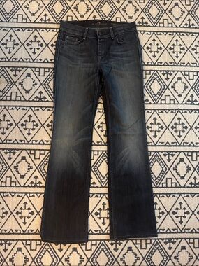 7 For All Mankind Dark Wash Women's Straight Jeans - Classic Denim 29